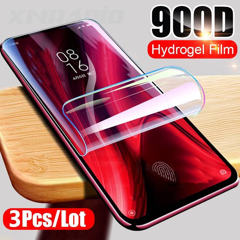 3Pcs Hydrogel Film For Xiaomi Redmi Note 9 Pro 8 Mi 10 Ultra 10T 9T 9s 10s 11 Lite Poco X3 F3 Screen Protector Full Cover Glass