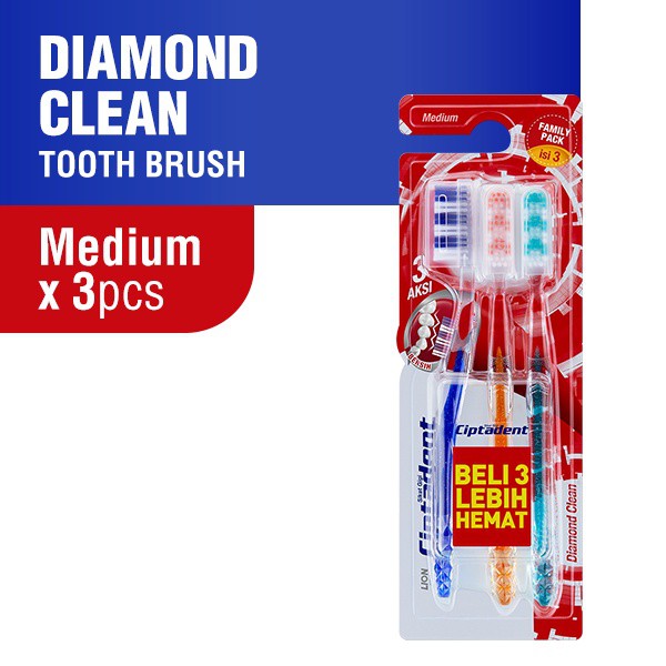 Ciptadent Sikat Gigi Diamond Clean Isi 3