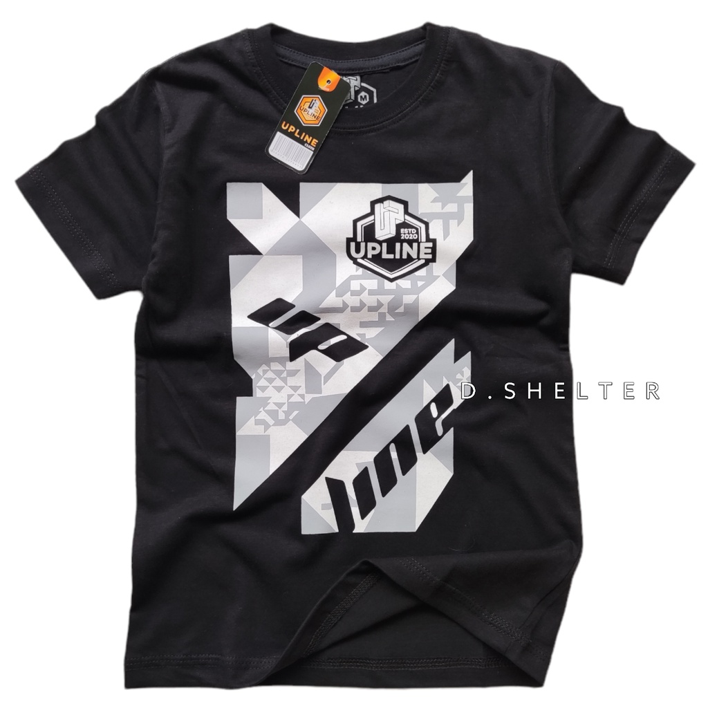 BAJU KAOS ANAK UPLINE HITAM PUTIH ABU/ D.SHELTER