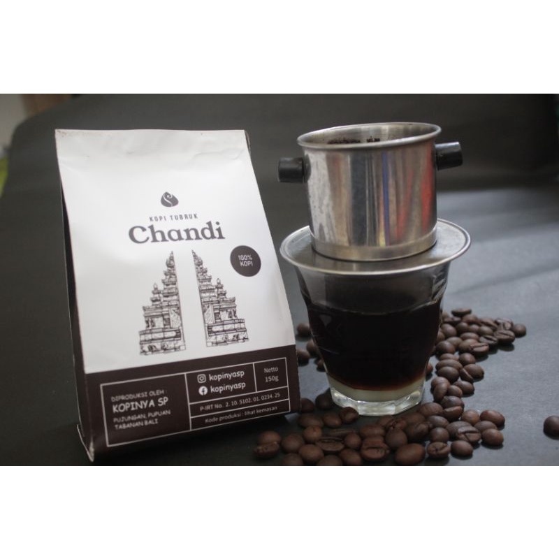 

Chandi Kopi Robusta Bubuk Giling Kasar Khas Bali 150gr