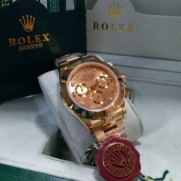 Jam Kw Super Premium Rolex Daytona Rosgold Swiss Eta Clone