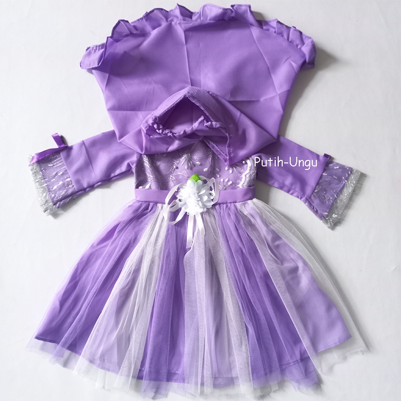 Baju Bayi Warna Lilac Perempuan 6 12 Bulan Dress Anak Warna Ungu Import Korea Bahan Premium VW04