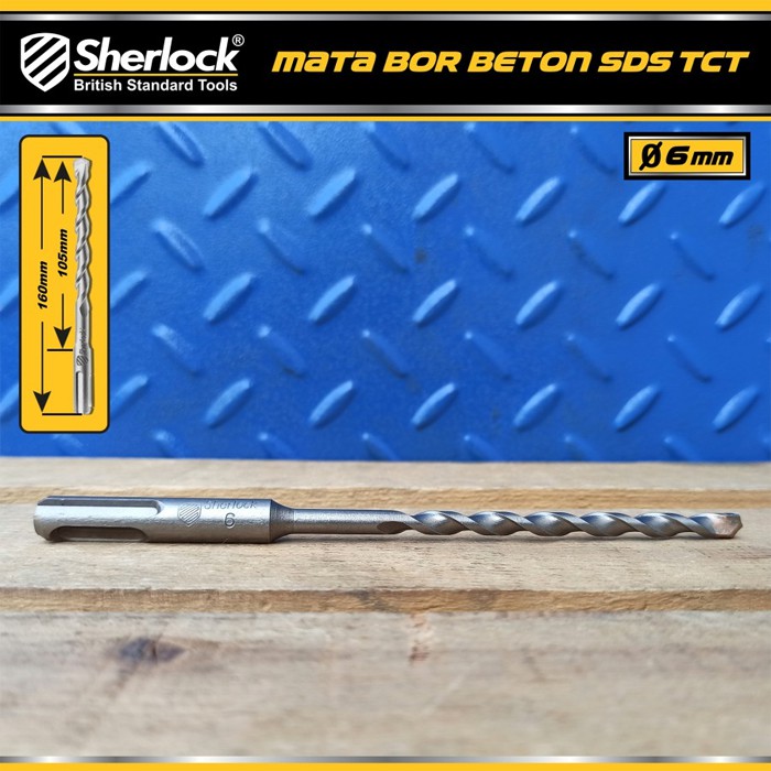 Mata Bor Beton SDS Material TCT / Sherlock Panjang 160 mm x Diameter 6 mm