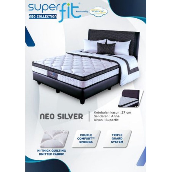 (KASUR SAJA) Kasur Springbed Comforta Superfit Neo Silver 120x200, 160x200, 180x200 (MATRAS SAJA)