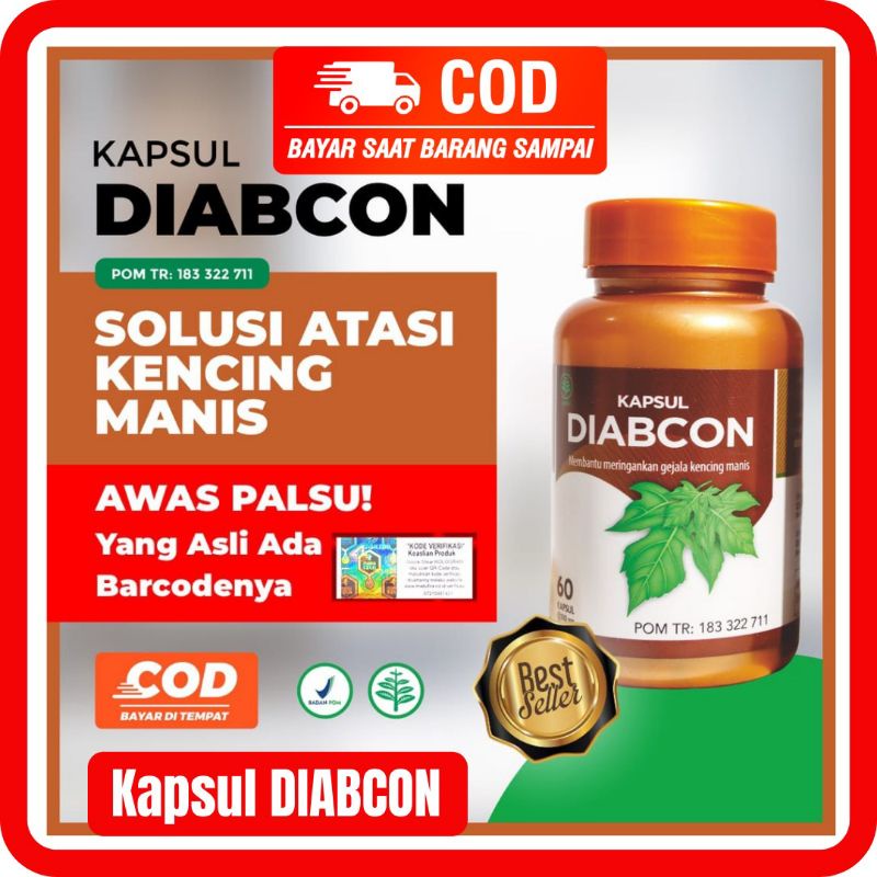 DIABCON - Kapsul DIABCON Herbal Atasi Kencing Manis Obat Diabetes Diabets Hipertensi Kesehatan Jantu