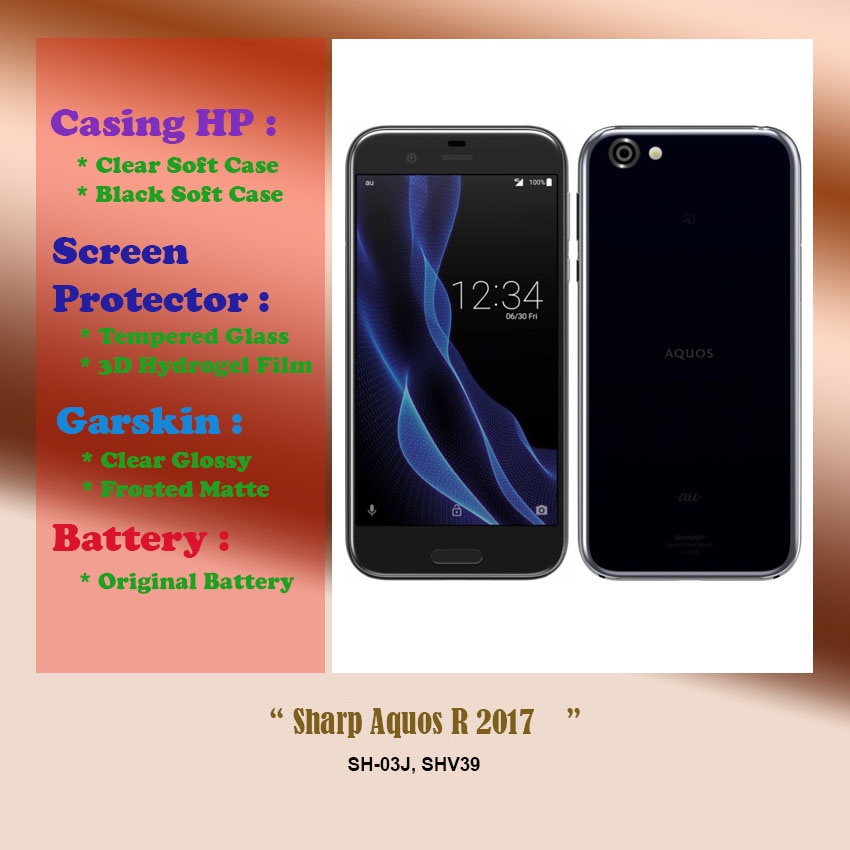 Sharp Aquos R 2017 - 5.3 inch - Case - Screen Protector - Dll