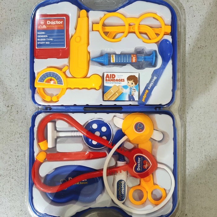 dokter-mainan- mainan anak edukatif dokter dokteran 1 set lengkap koper - merah muda -mainan-dokter.