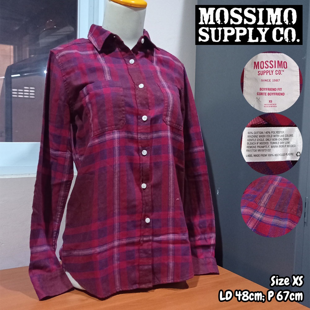 Kemeja Flanel Kotak Merah MOSSIMO SUPPLY CO. (161021-B02)
