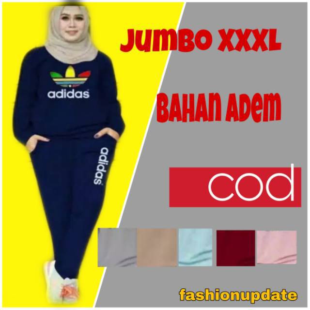 Adidas Pelangi Training Jumbo Baju Olahraga Muslim Baju Senam Training Pakain Wanita Shopee Indonesia