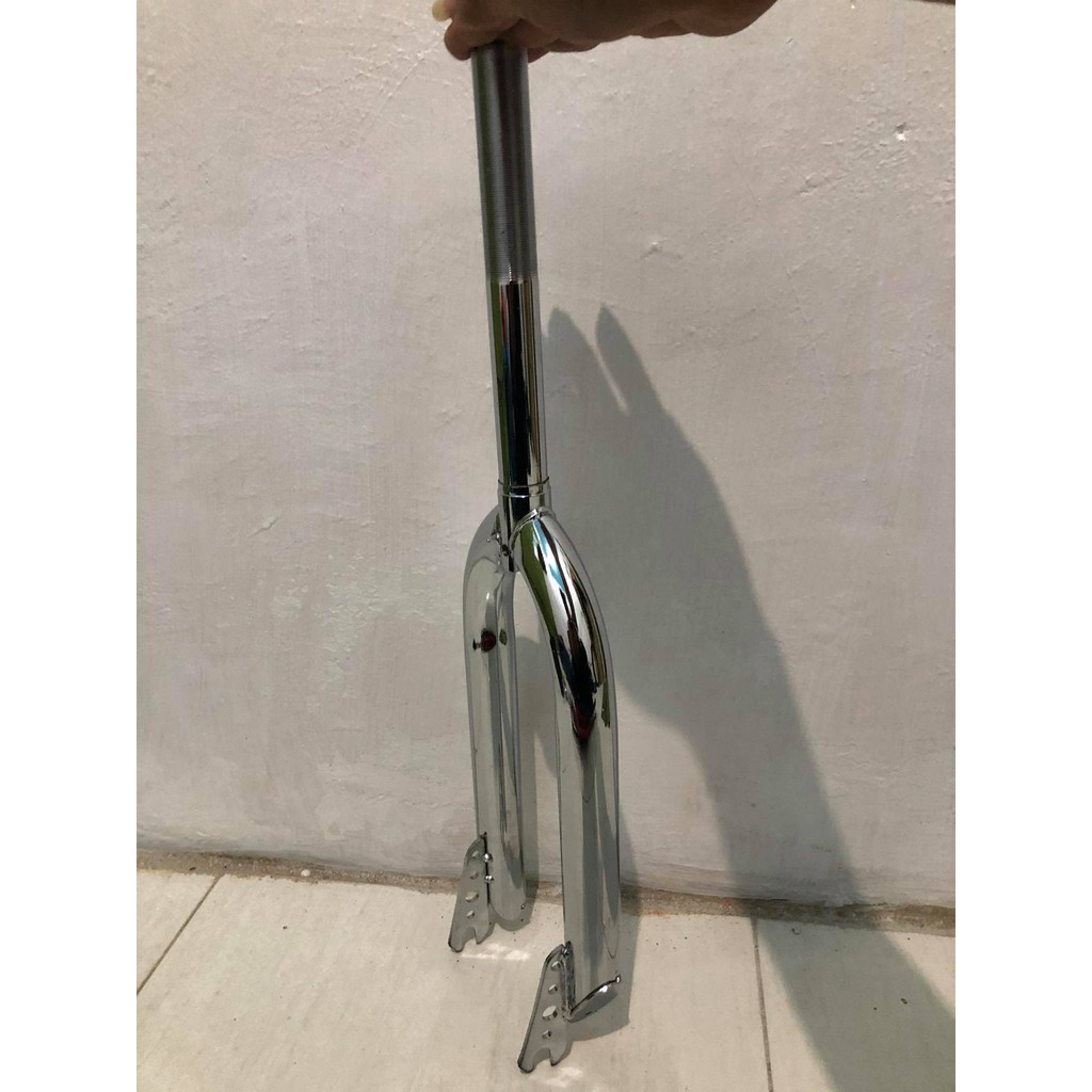 FORK GARPU DEPAN SEPEDA BMX / MINION / MINITREK 20 (ukuran ban 20) CHROME