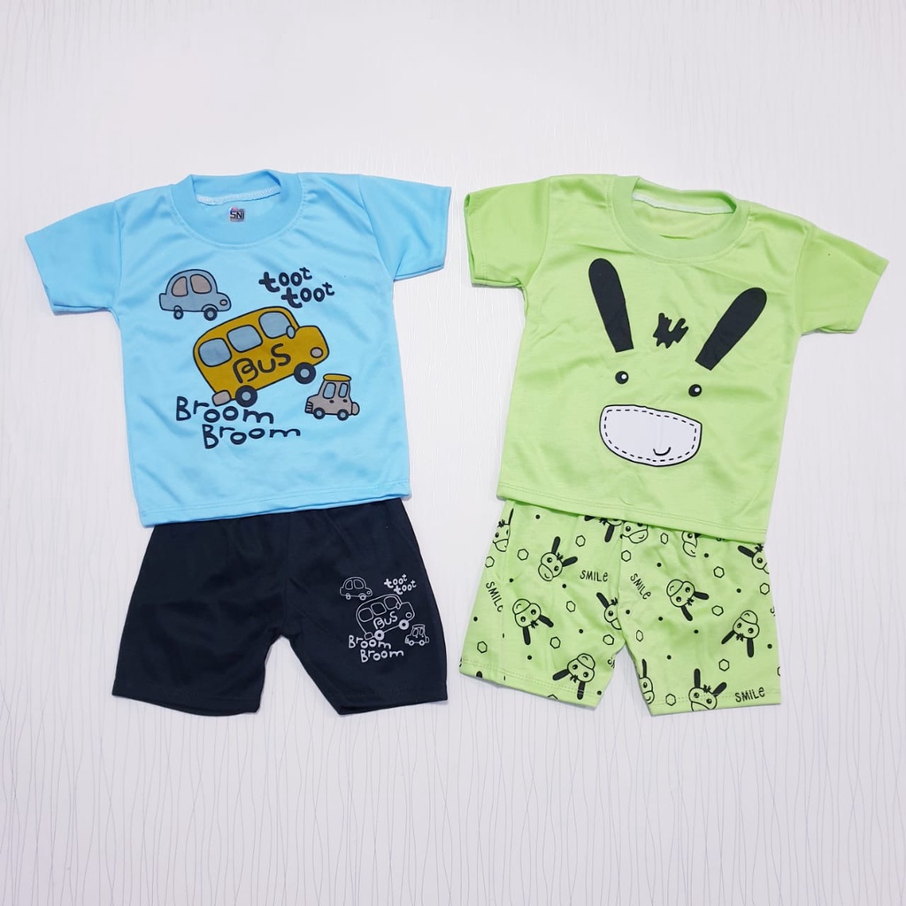 Paket 2 Pcs Baju Anak Bayi Set celana Cyangclothing