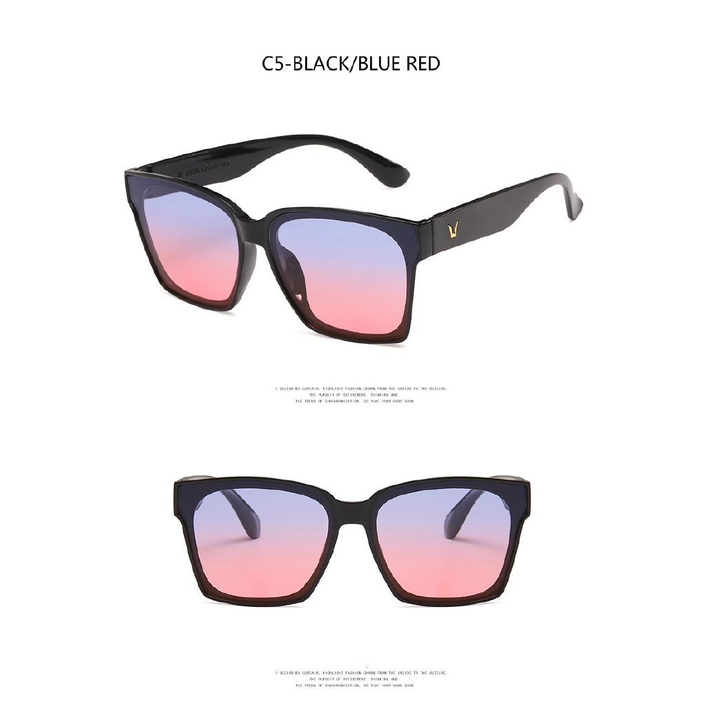 Korean style big frame fashion personality all-match sunglasses for men and women