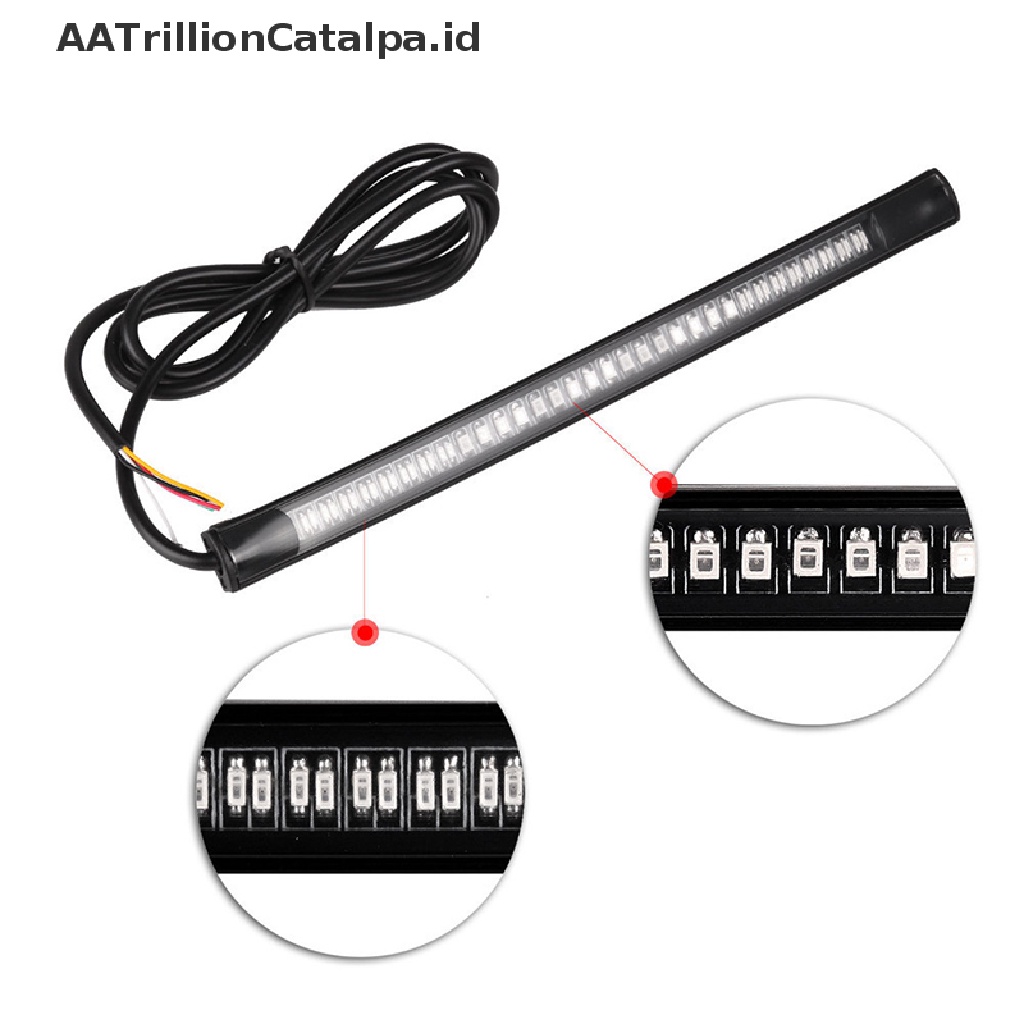 Aatrillioncatalpa Lampu Strip 48 Led Flexible Untuk Seinrem Belakang Motor