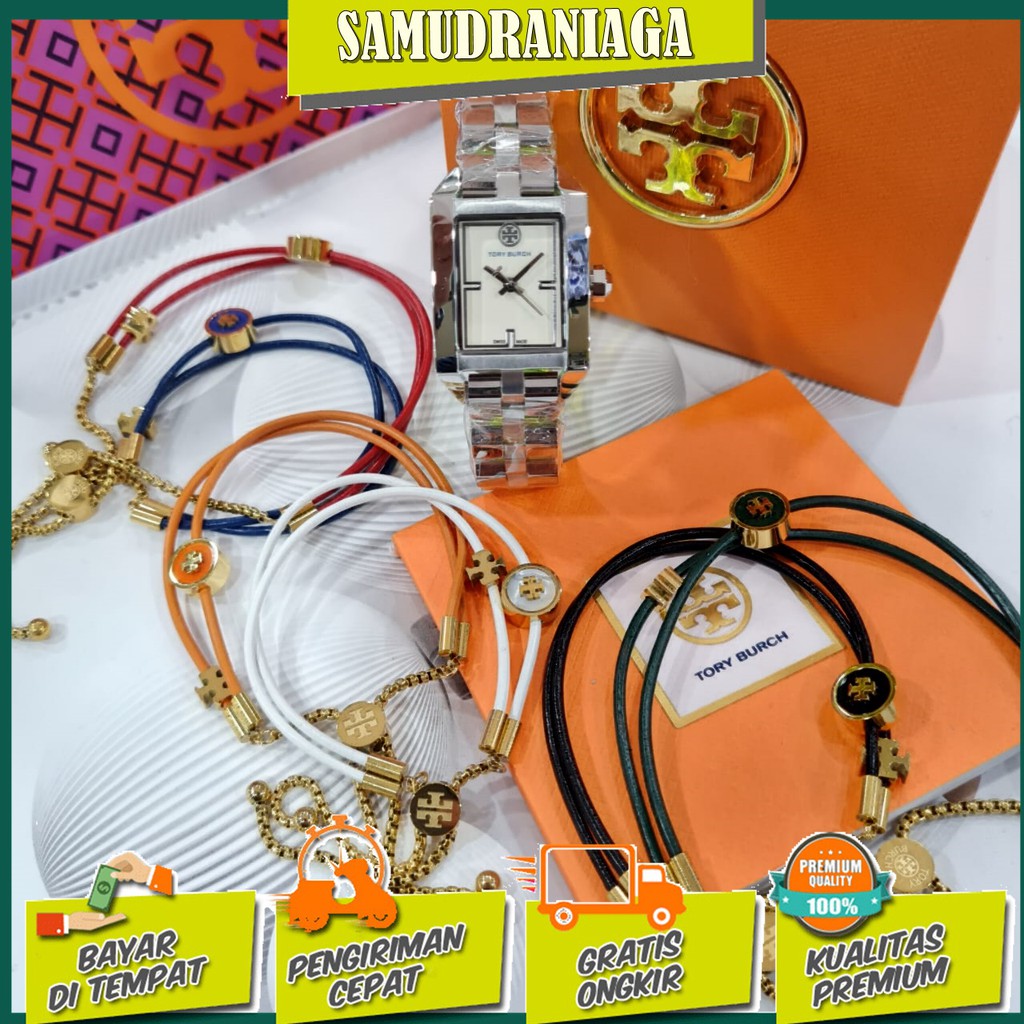 JAM TANGAN WANITA TORY BURCH TB 1101 / 1102 SET GELANG ORIGINAL