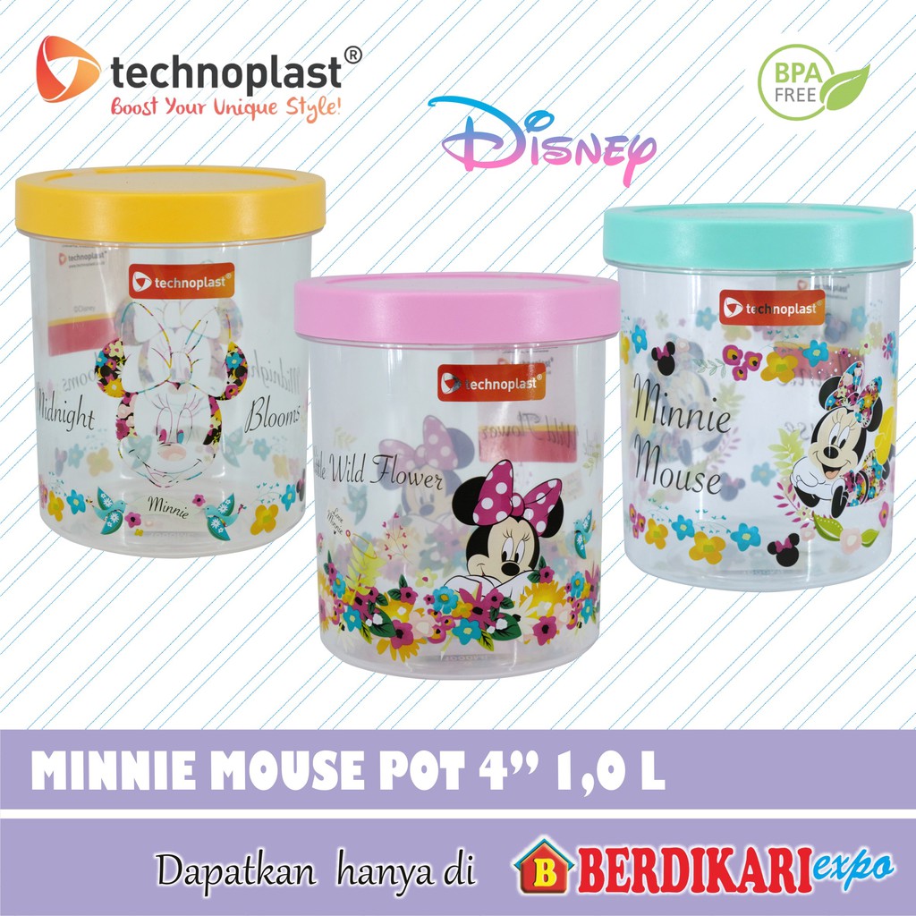 TECHNOPLAST MINNIE MOUSE POT 4" 1.0 L