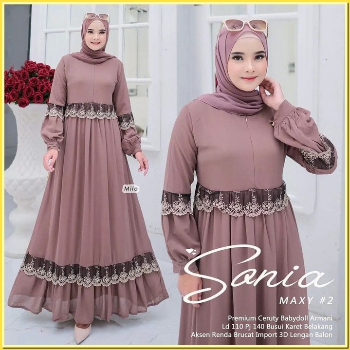 Baju Gamis Perempuan Casual Gsmis Cewek Model Terbaru Terbaru 2022 Elegan Mewah Jumbo Gamis Lebaran 