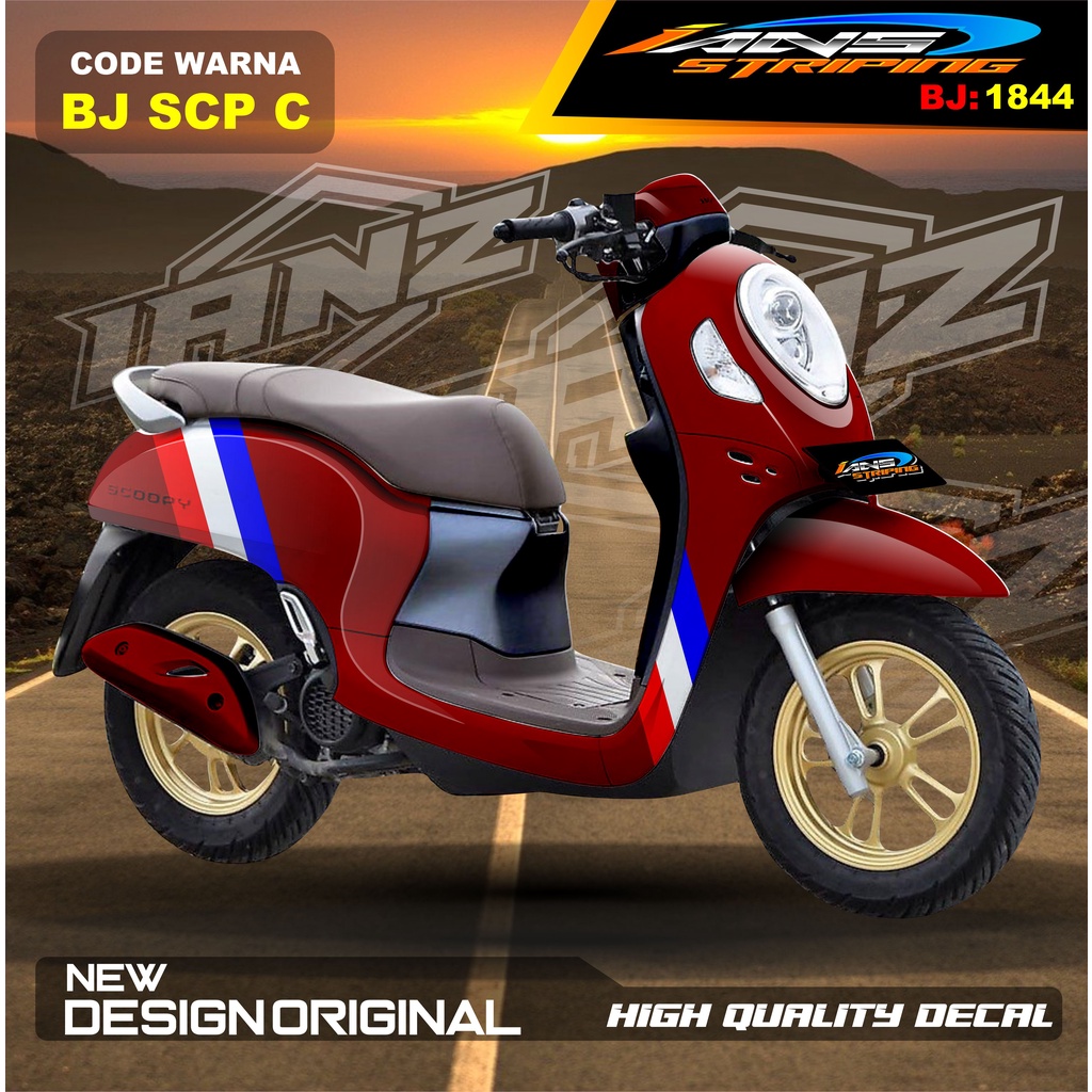 DECAL STIKER SCOOPY FULL BODY / STIKER SCOOPY FULL BODY / STIKER MOTOR SCOOPY NEW DESAIN / STIKER MOTOR TERBARU