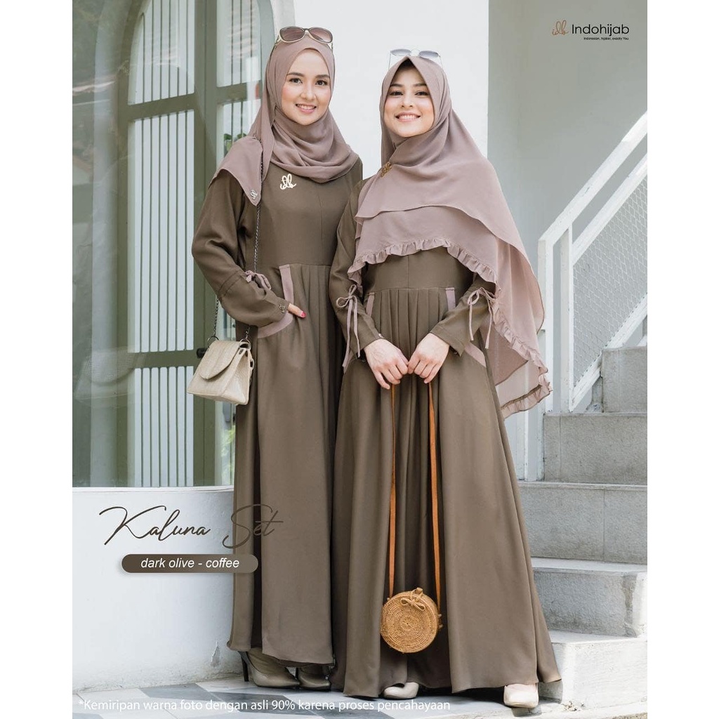 Murah Dress Gamis Syar'i  Polos  Bahan KATUN JEPANG Keren