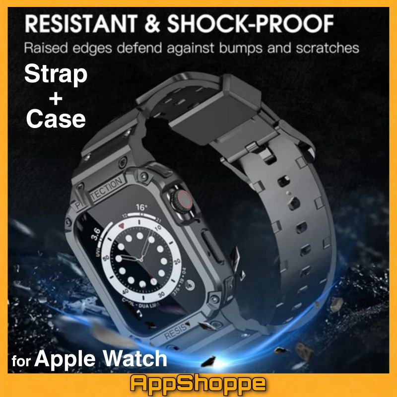 Apple Watch Tali + Bumper Mirip RUGGED Silikon Lentur Kualitas TERBAIK