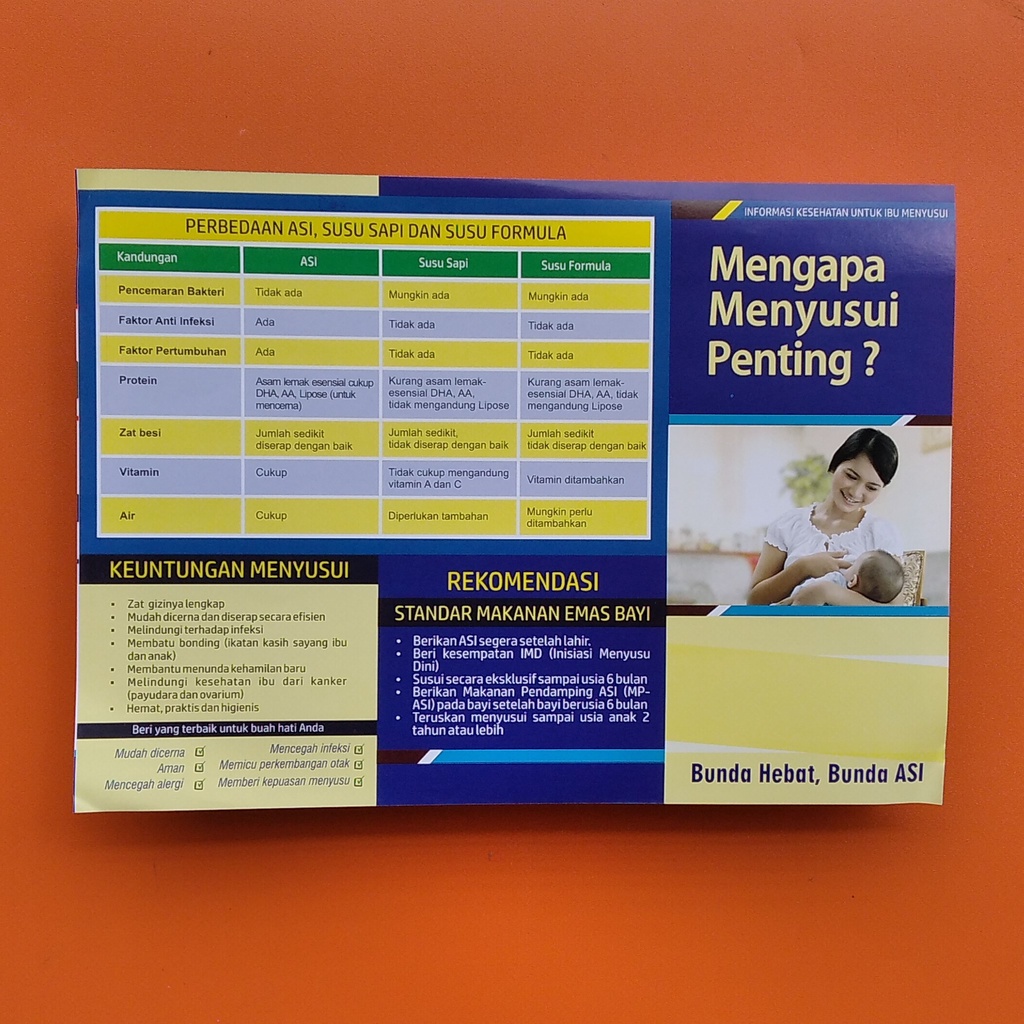 

Leaflet atau Brosur - Cara Menyusui Yang Benar - Leaflet Pentingnya Menyusui - Kesehatan Ibu & Anak