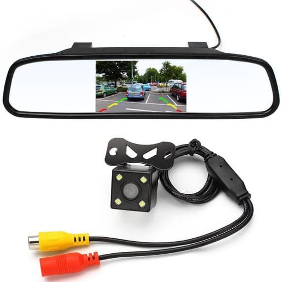Monitor Mirror TFT Parking Camera - PAKET SUPER Kaca Mundur Mobil Dan Kamera