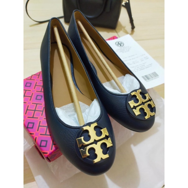 Tory Burch Claire Flat Shoes Navy Size 7,5