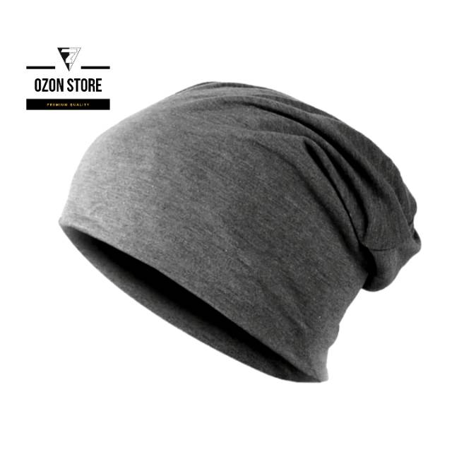 Short Beanie Hat Skate Caps Distro / Kupluk Rajut KATUN Polos Abu Muda Misty