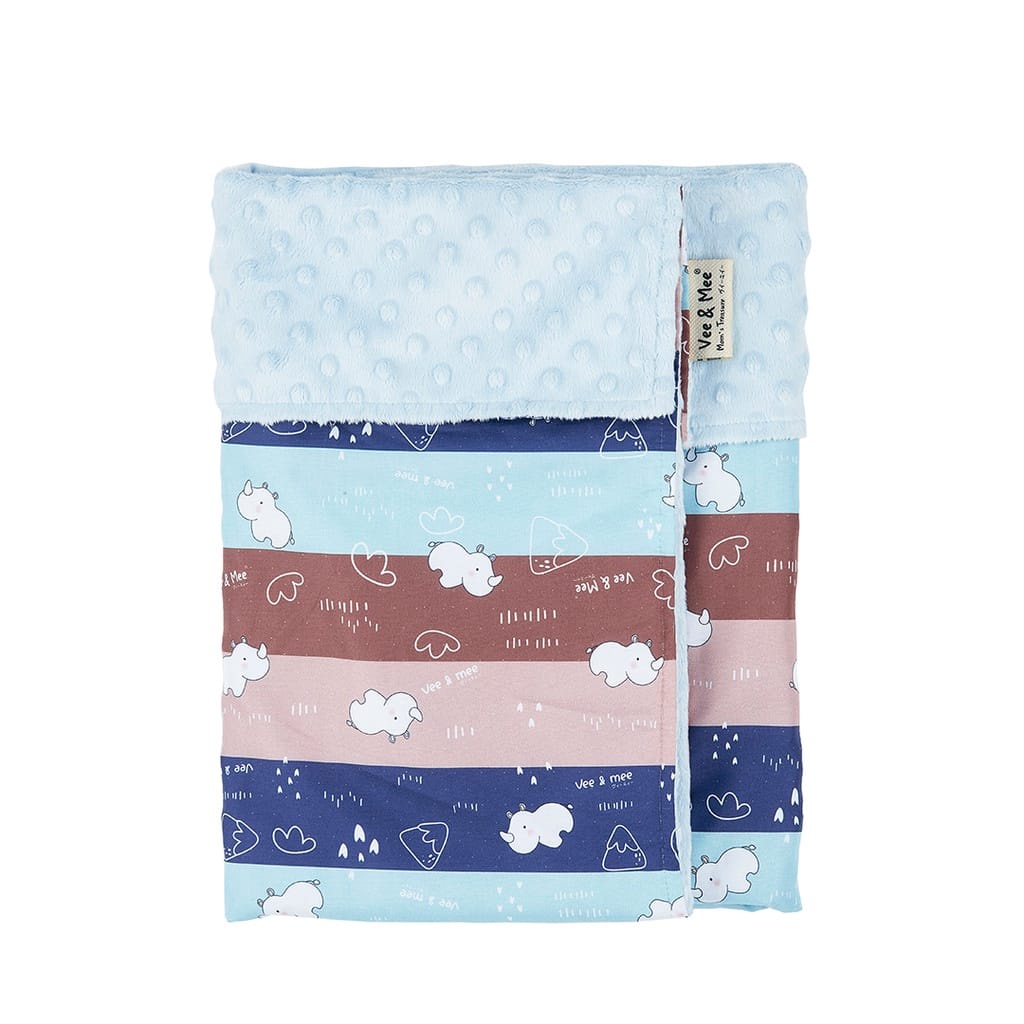 Vee &amp; Mee Baby Blanket Selimut Bayi Minky Rhino Series - VMB 5010