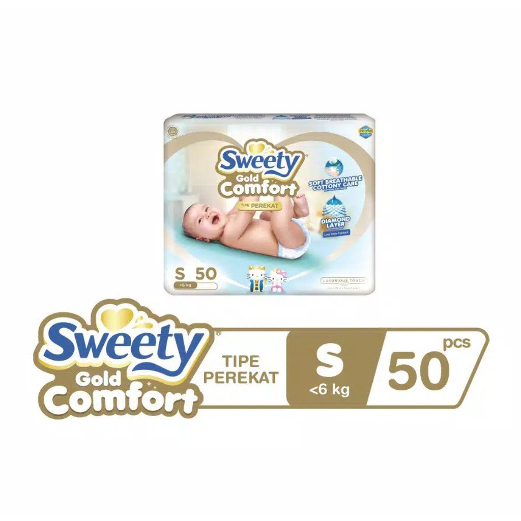 Sweety Gold Comfort Perekat NB 52 | S 50 | M 48