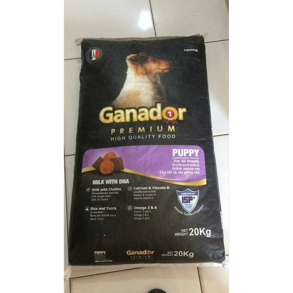 MAKANAN ANJING DOG FOOD GANADOR PUPPY 20KG KHUSUS GOJEK GRAB