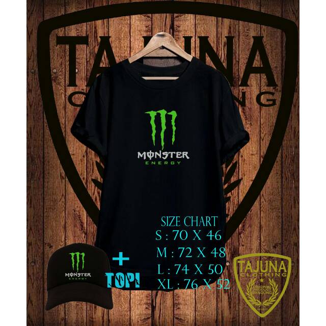 Kaos Dan Topi Monster Energy