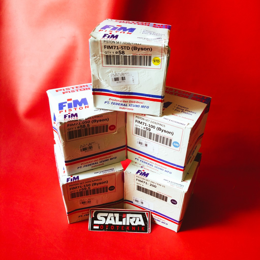 Piston Seher Seker Kit FIM Federal Izumi Pin 15 Diameter 58.5 59.5 60 FIM71 Custom Racing Byson