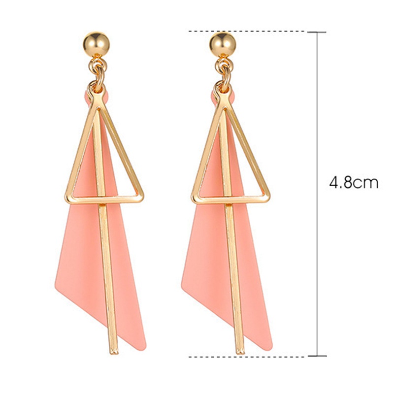 Unique Earrings Geometric Tassel Triangle Drop Earrings For Women Earing Jewelry Wild Earings Korean Earrings