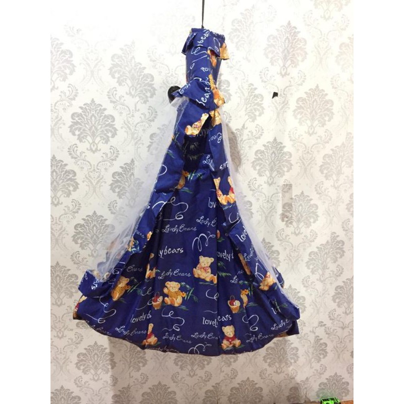 Ayunan Karakter 3in1 Kain Ayunan dan Kelambu dan Kasur-Bear Lovely