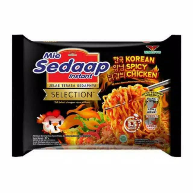 Mie Sedaap Korean Spicy Chicken . Mi Instan Goreng / Kuah Ayam Pedas Ala Korea