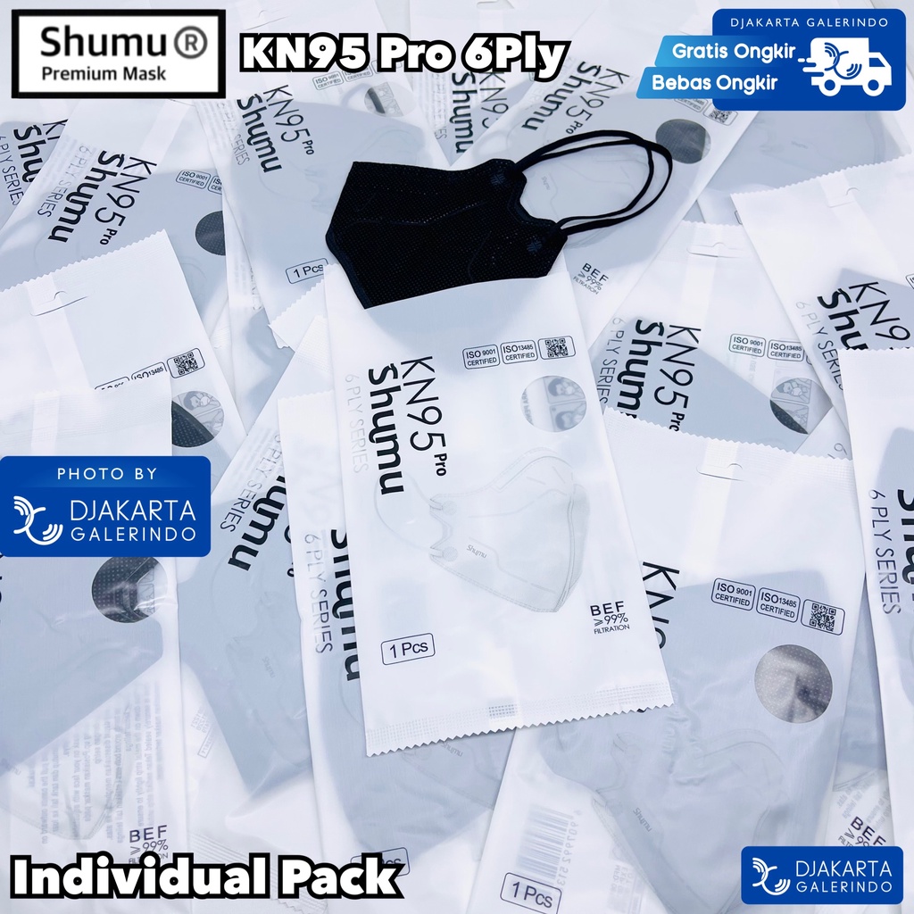 Masker SHUMU KN95 Pro 6Ply Individual Pack Ecer 1Pcs