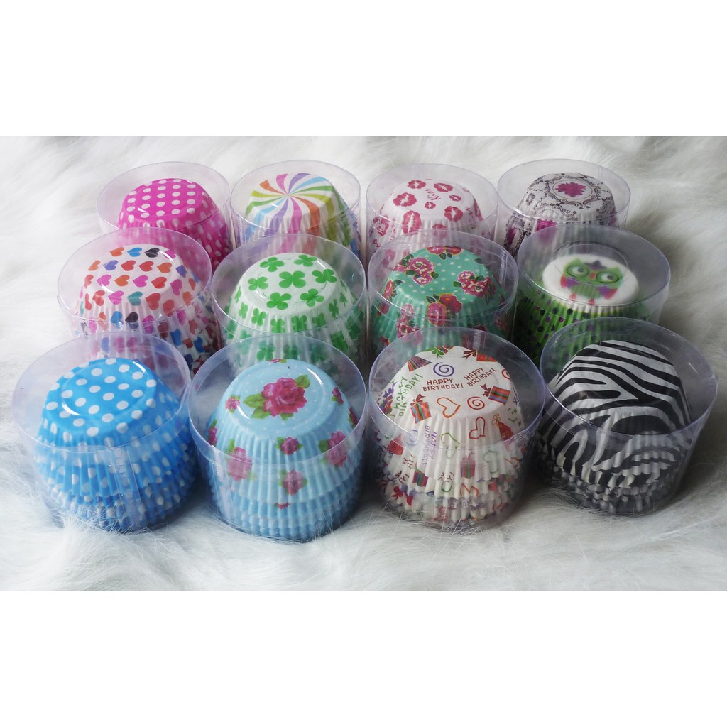 Jual HX095 [100 pcs] Kertas cetakan kue baking cake cupcake paper cup ...