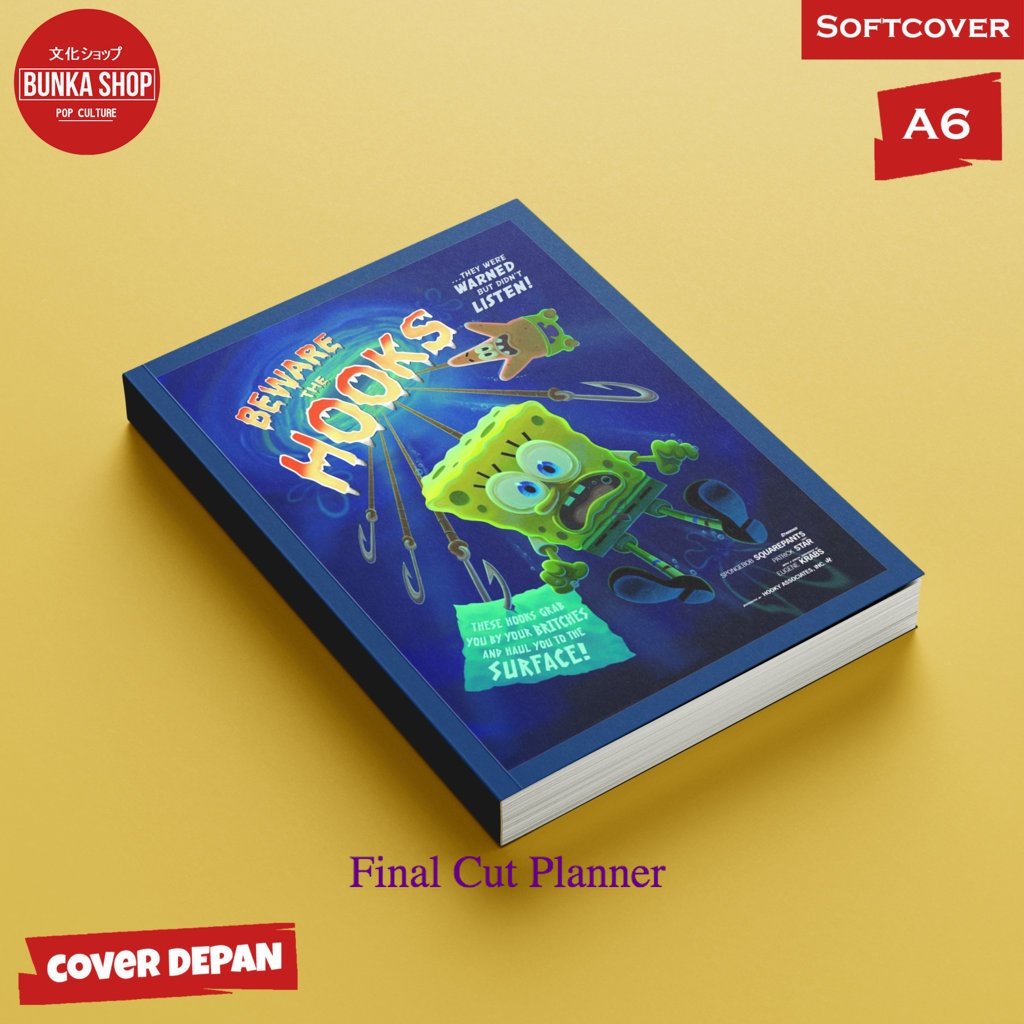 

Buku tulis polos/bergaris Spongbob 2 Softcover A6 Buku Tulis Catatan Notes Agenda Planner Jurnal