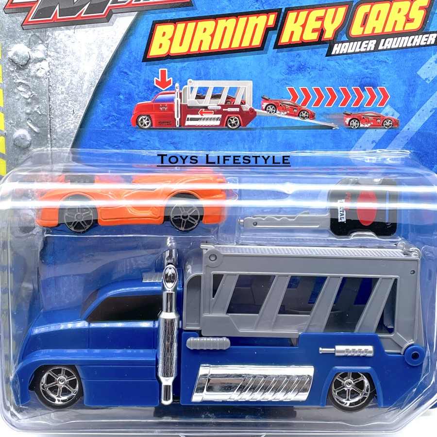 Mobil Maisto Diecast Fresh Metal Burnin Key Cars Hauler Launcher