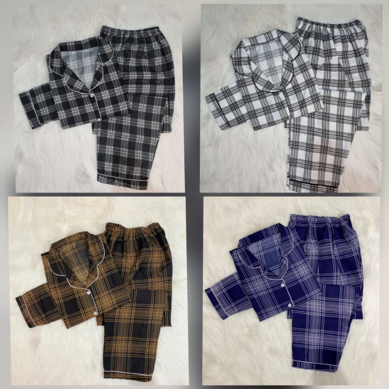 Baju Tidur Piyama Wanita / Cewek Dewasa Kekinian Pajamas Katun Motif Random CP/PP Kekinian-7