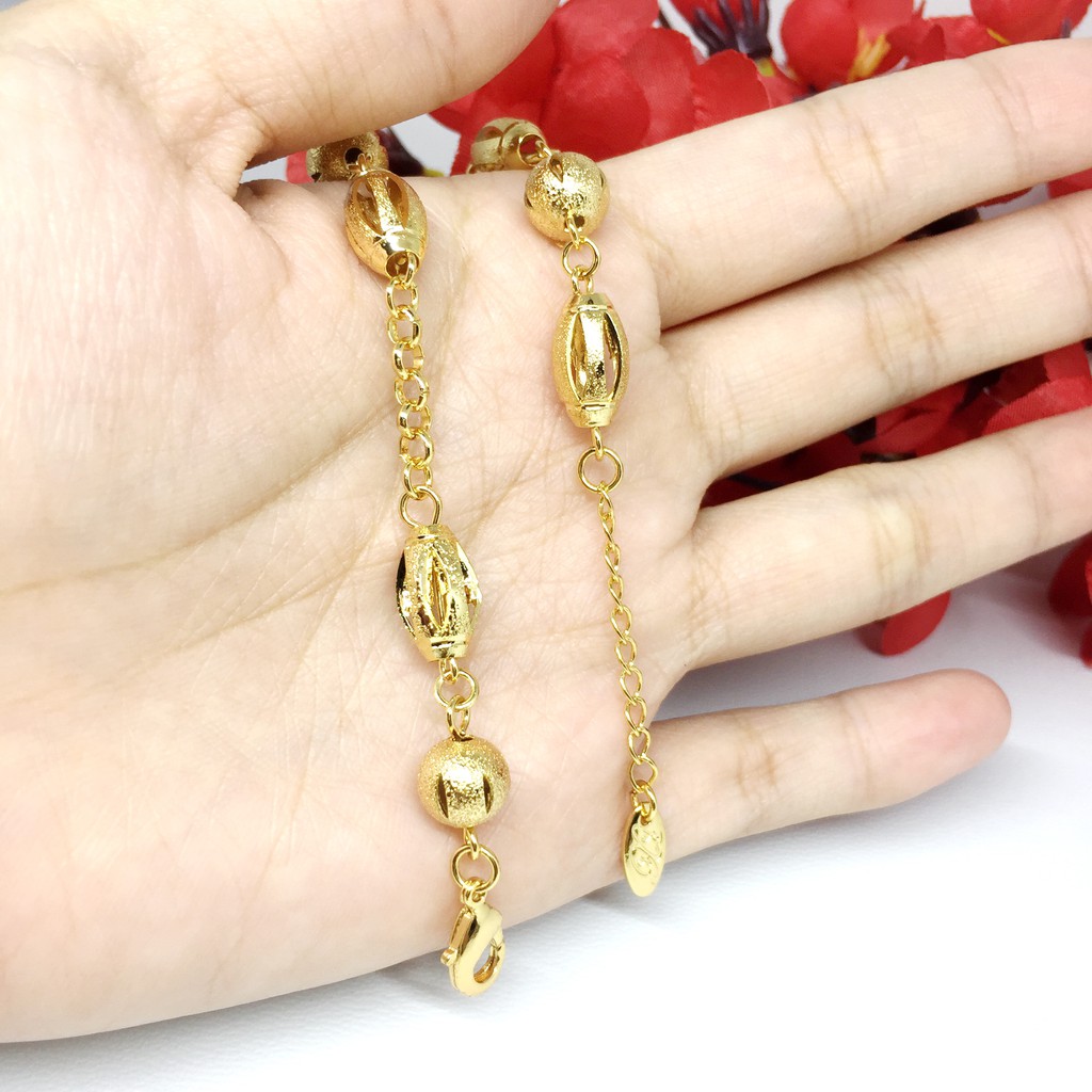 Gelang Wanita Xuping Lapis Emas Gold  Bulat Oval  - BB423