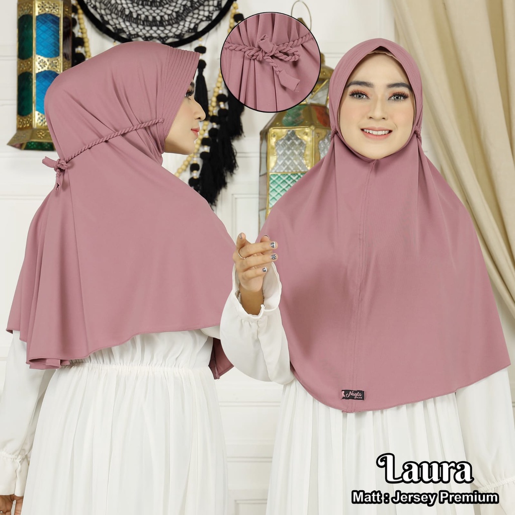 TALI KEPANG BERGO INSTAN TALI KEPANG LAURA  BAHAN JERSEY PREMIUM SAFA HIJAB