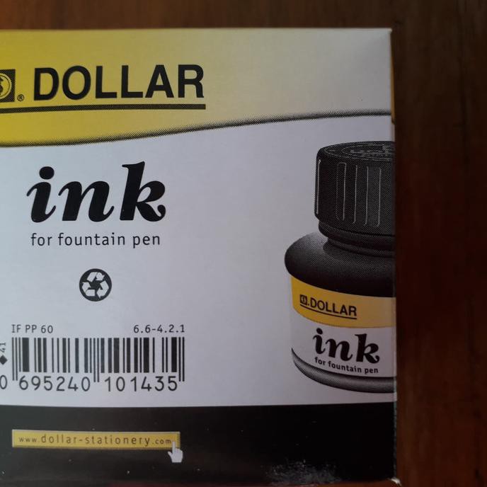 

Spesial Tinta Pen Fountain Dollar- 60 Ml - Hitam Diskon