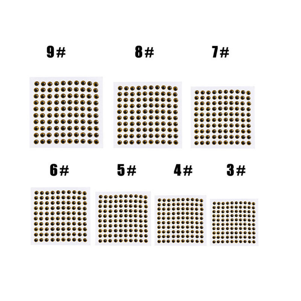 [Jianxin] 100pcs Mata Ikan 3d Holografik Ukuran 3-9mm