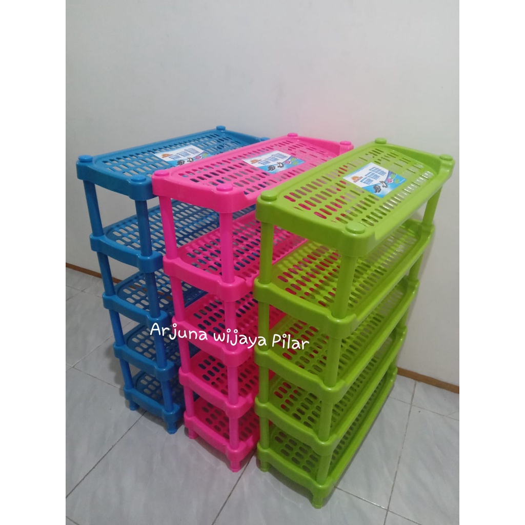 Rak Sepatu Warna Susun 3 , 4 , 5 Sunrise +Bubblewrap