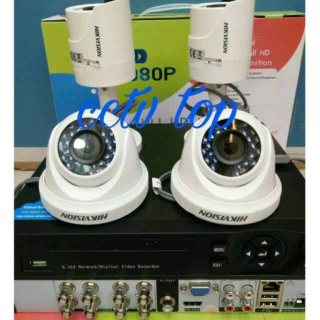 PAKET CCTV HIKVISION 4 CHANEL  2.0 MEGA PIXEL/ FULL HD 1080