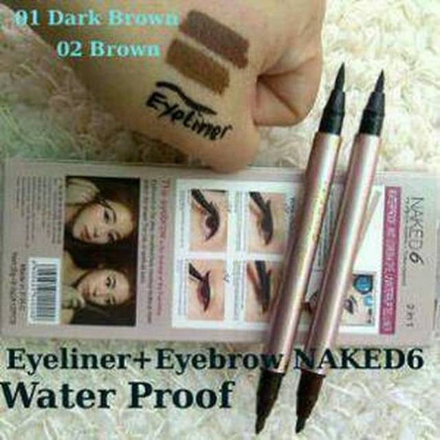 EYELINER &amp; EYEBROW NAKED6 2in1 WATERPROOF