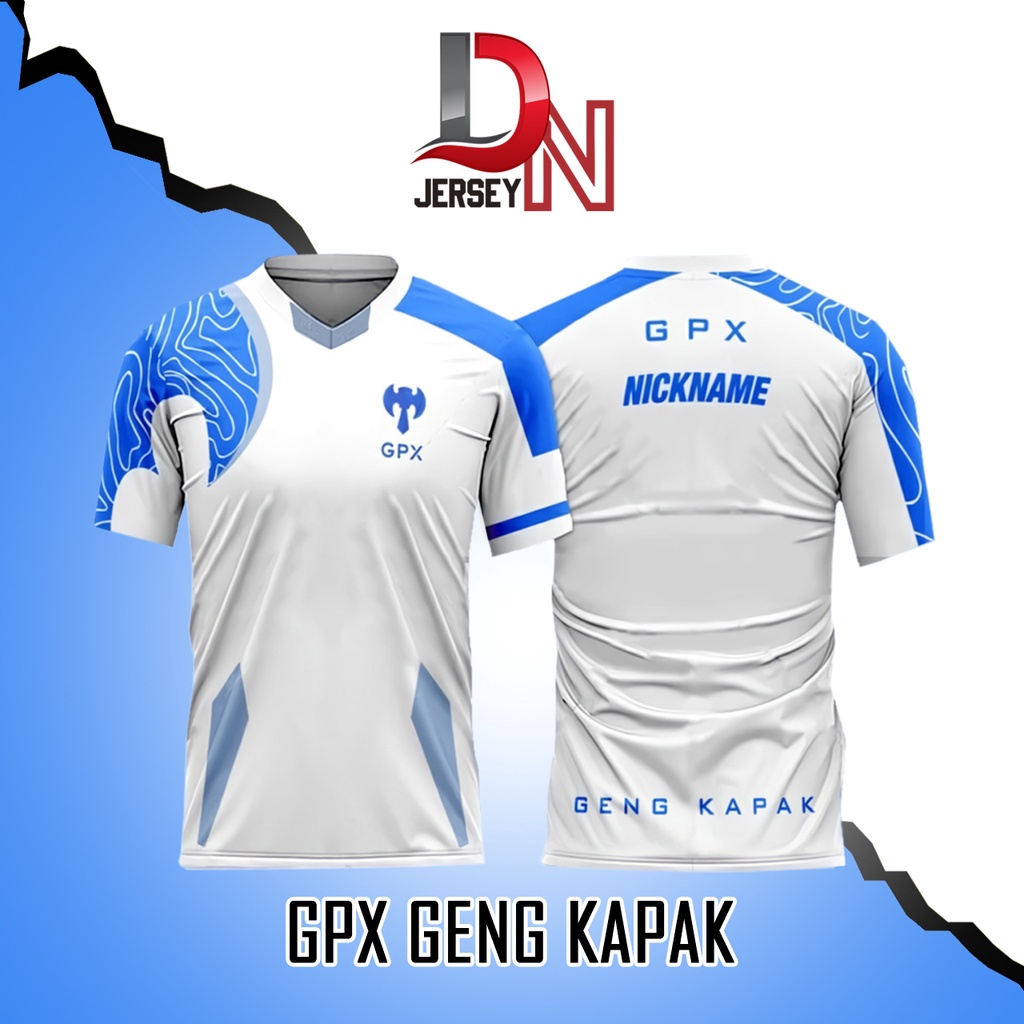 JERSEY BAJU KAOS GPX GENG KAPAK 2021 TERBARU GAME MOBILE LEGENDS ML FREEFIRE FF AOV PUBG (FREE NICKN