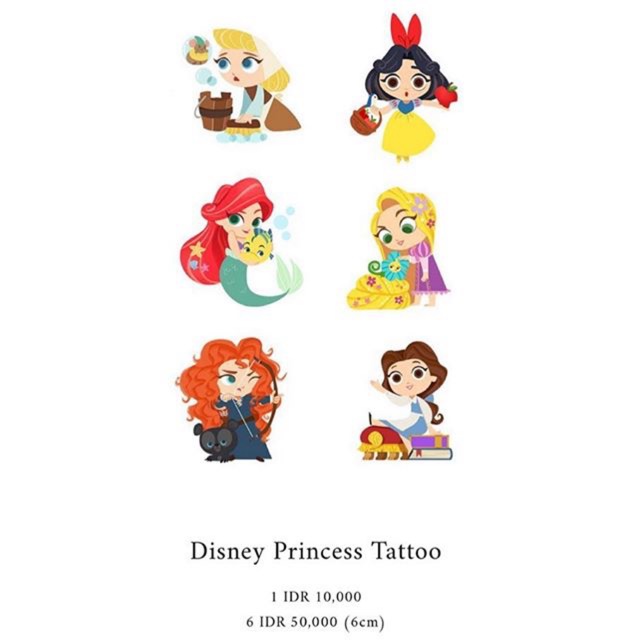 

Disney Princess Tattoo (satuan @6 cm)