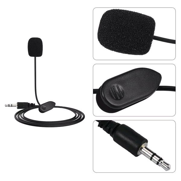 3.5mm Microphone with Clip On for Smartphone Laptop Tablet PC Smule